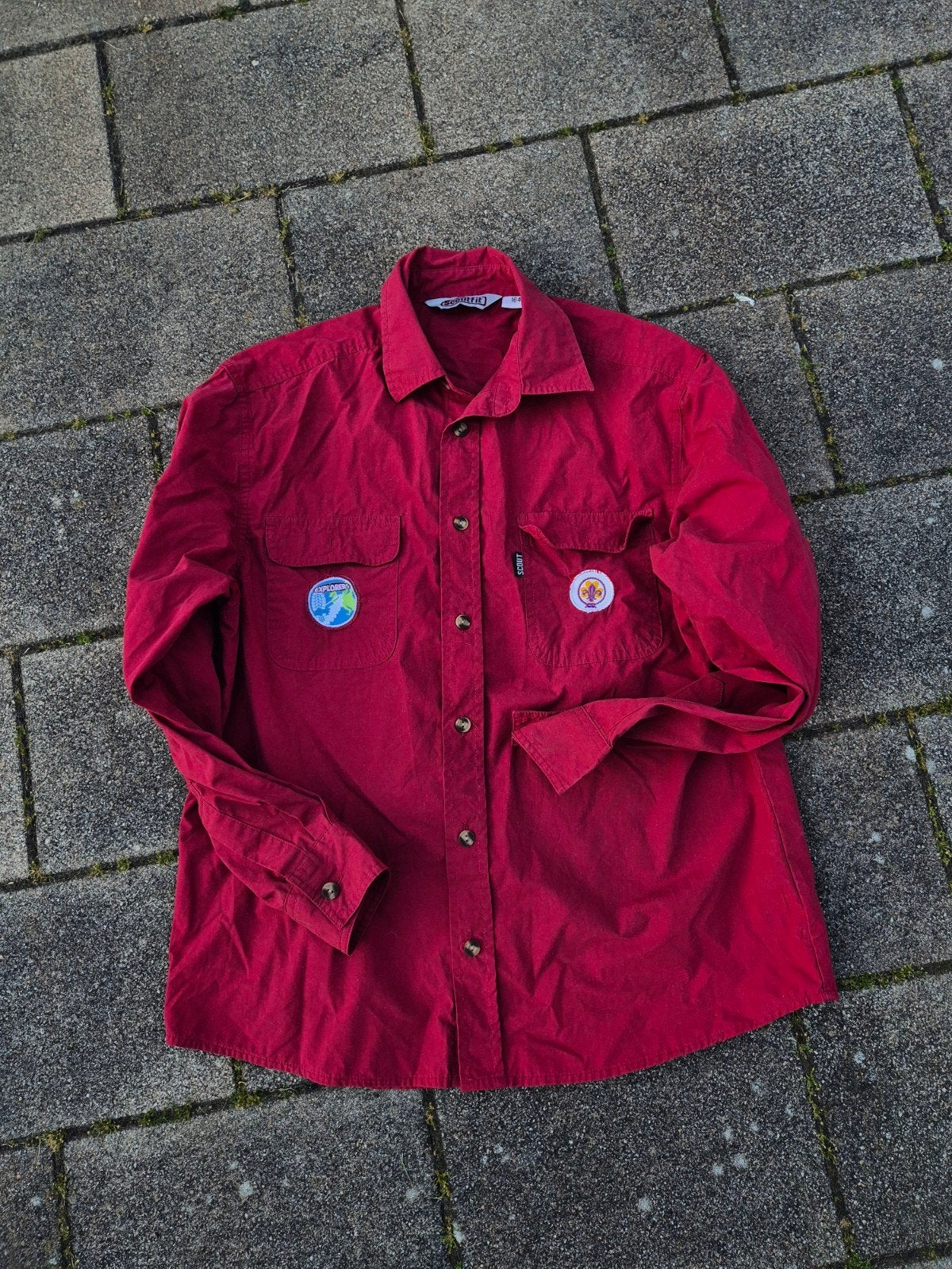 Scoutingblouse Explorer Maat 164, Verzamelen, Scouting, Ophalen of Verzenden, Gebruikt, Kleding
