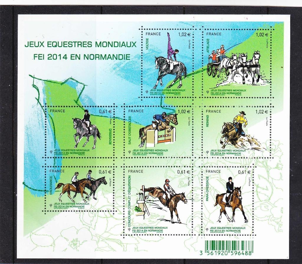 Frankrijk paarden, Ophalen of Verzenden, Postfris