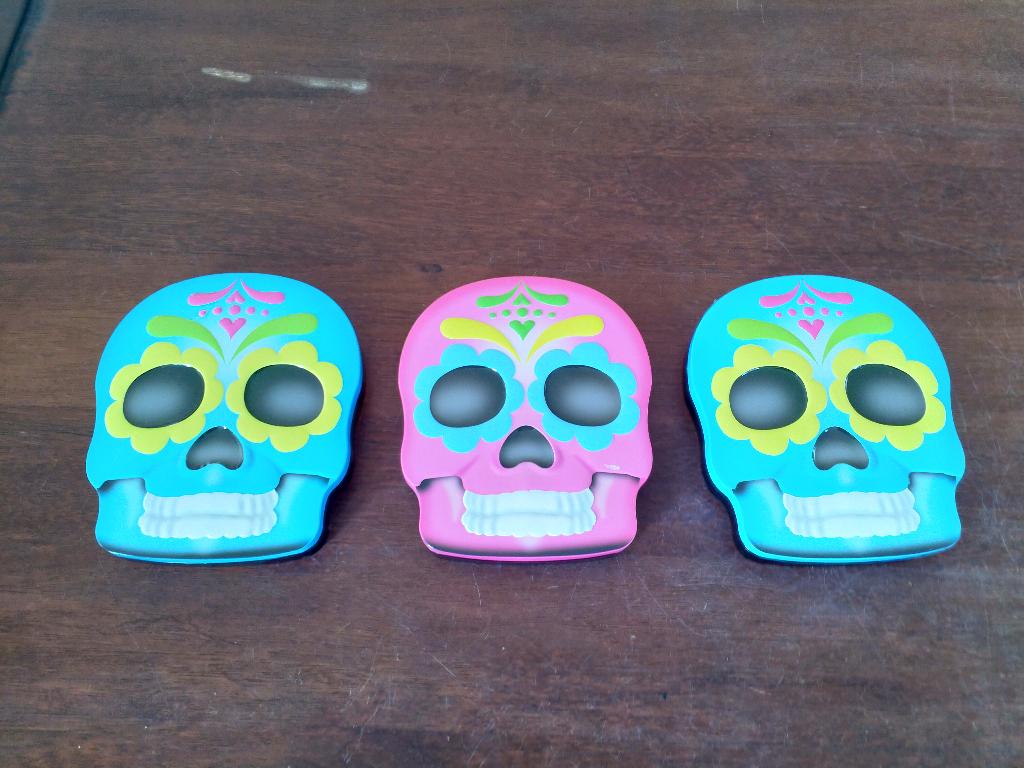 Doodshoofd blikken, stijl Dia de los muertos, Ophalen of Verzenden, Gebruikt, Versiering, Halloween of Griezel