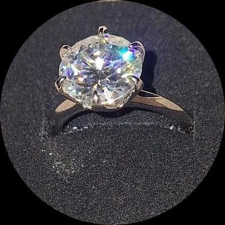 Solitair Moisanite 5kt color D in S925 ring 8,5, Nieuw, Ophalen of Verzenden, 17 tot 18, Met edelsteen