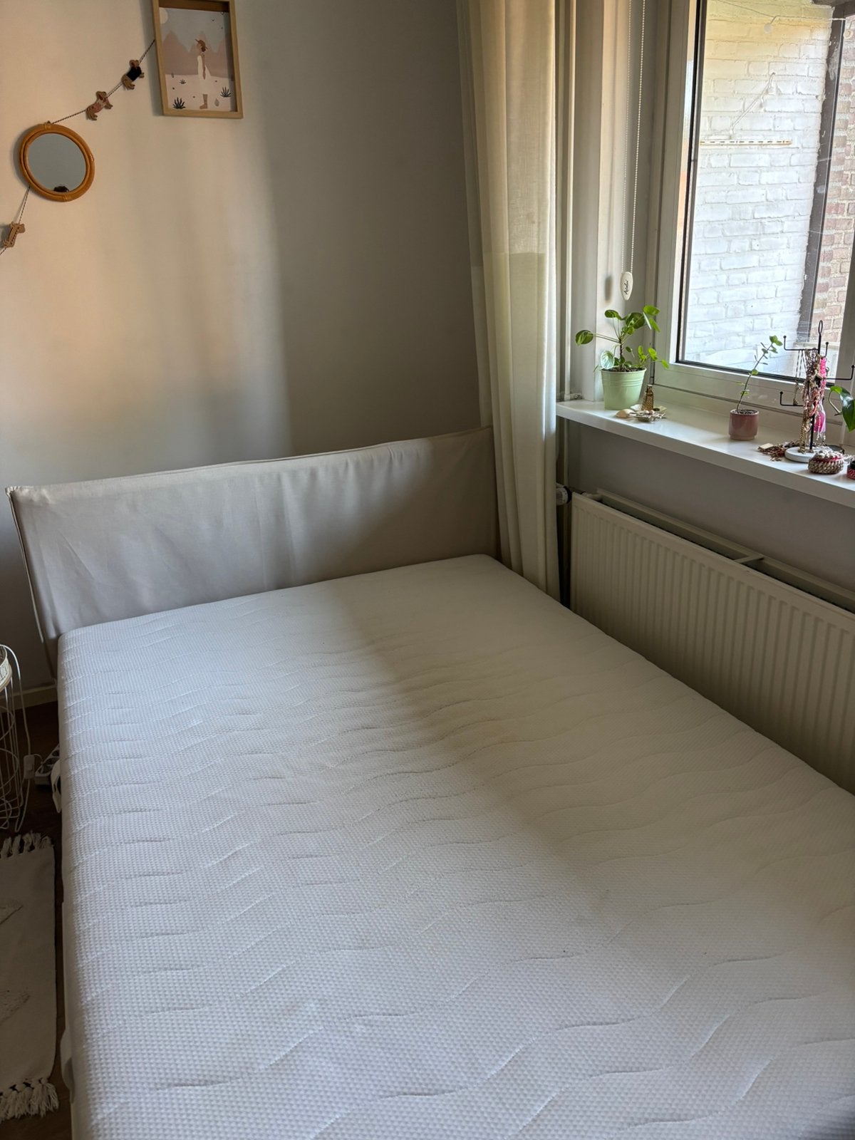 Ikea KLEPPSTAD bed 140x200, Ophalen, Wit, Tweepersoons, 140 cm