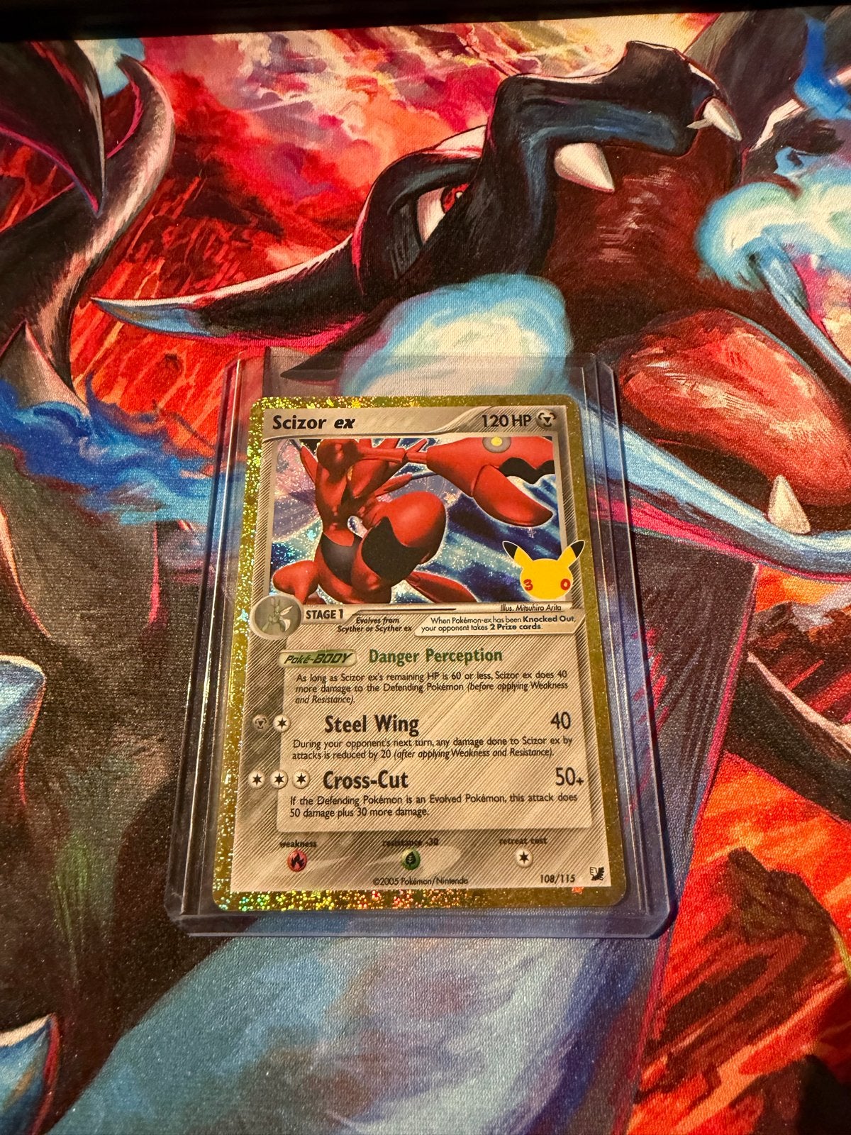 Pokémon Scizor ex Celebrations 30th Anniversary Kaart, Hobby en Vrije tijd, Ophalen of Verzenden, Zo goed als nieuw, Losse kaart