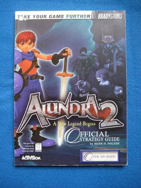 Alundra 2 strategy guide boek PS1, Spelcomputers en Games, 1 speler, Ophalen of Verzenden, Zo goed als nieuw, Role Playing Game (Rpg)