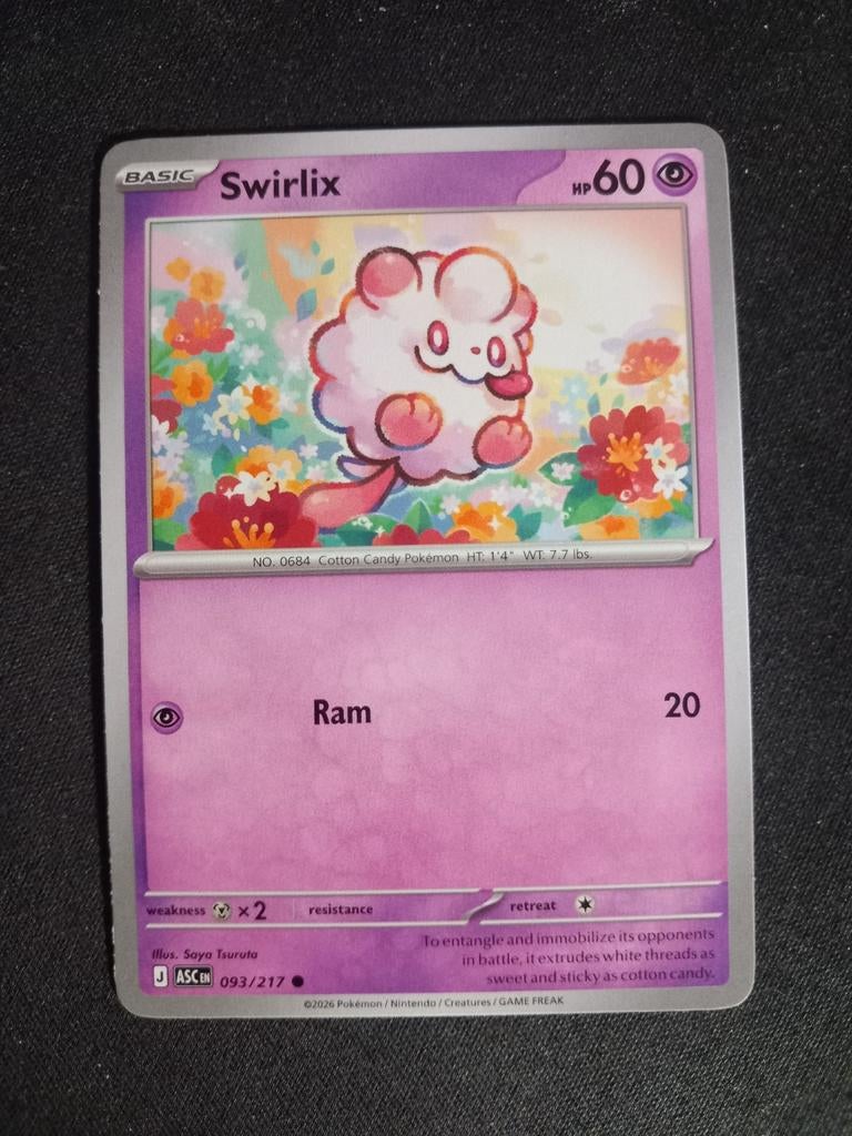 Pokemon Swirlix 093/217 Ascended Heroes Excellent, Verzenden, Zo goed als nieuw, Losse kaart