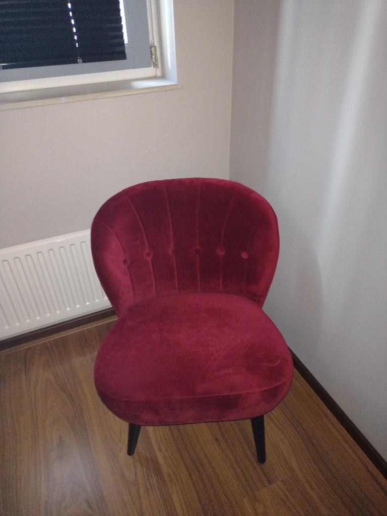 Stijlvolle custom made fauteuil met gecapitonneerde rug, Ophalen, Zo goed als nieuw, Stof, Eén