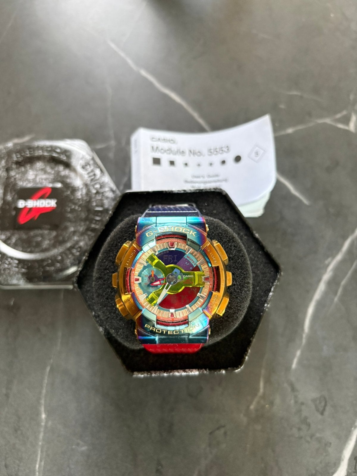 G Shock 110RB, Sieraden, Tassen en Uiterlijk, Ophalen, Polshorloge, Kunststof, Zo goed als nieuw