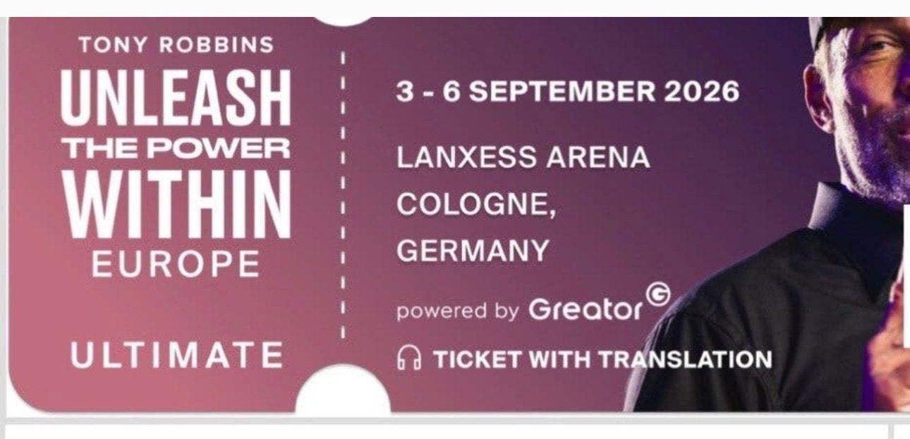 Tony Robbins, Tickets en Kaartjes, Eén persoon