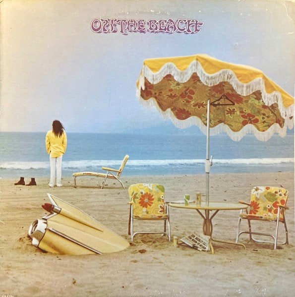 Neil Young – On The Beach 1974 blues/folk rock, Cd's en Dvd's, Vinyl | Rock, LP, Gebruikt, Ophalen of Verzenden, Folk Rock