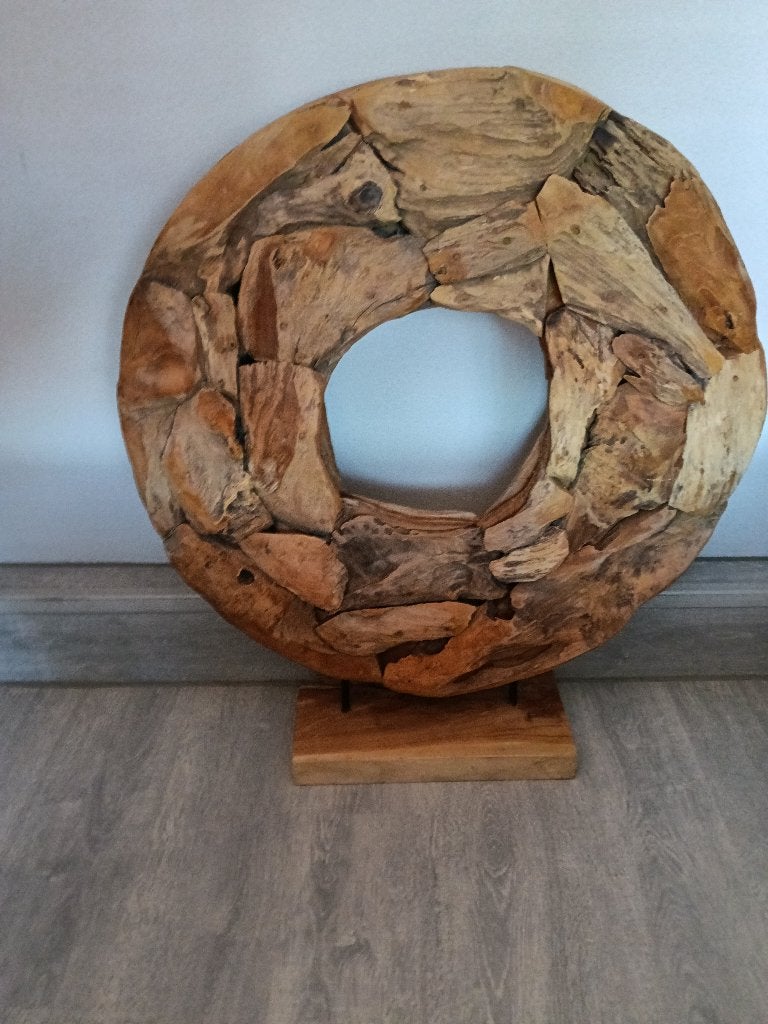 Teak houten ornament, Ophalen, Gebruikt, Hout, Decoratieobject
