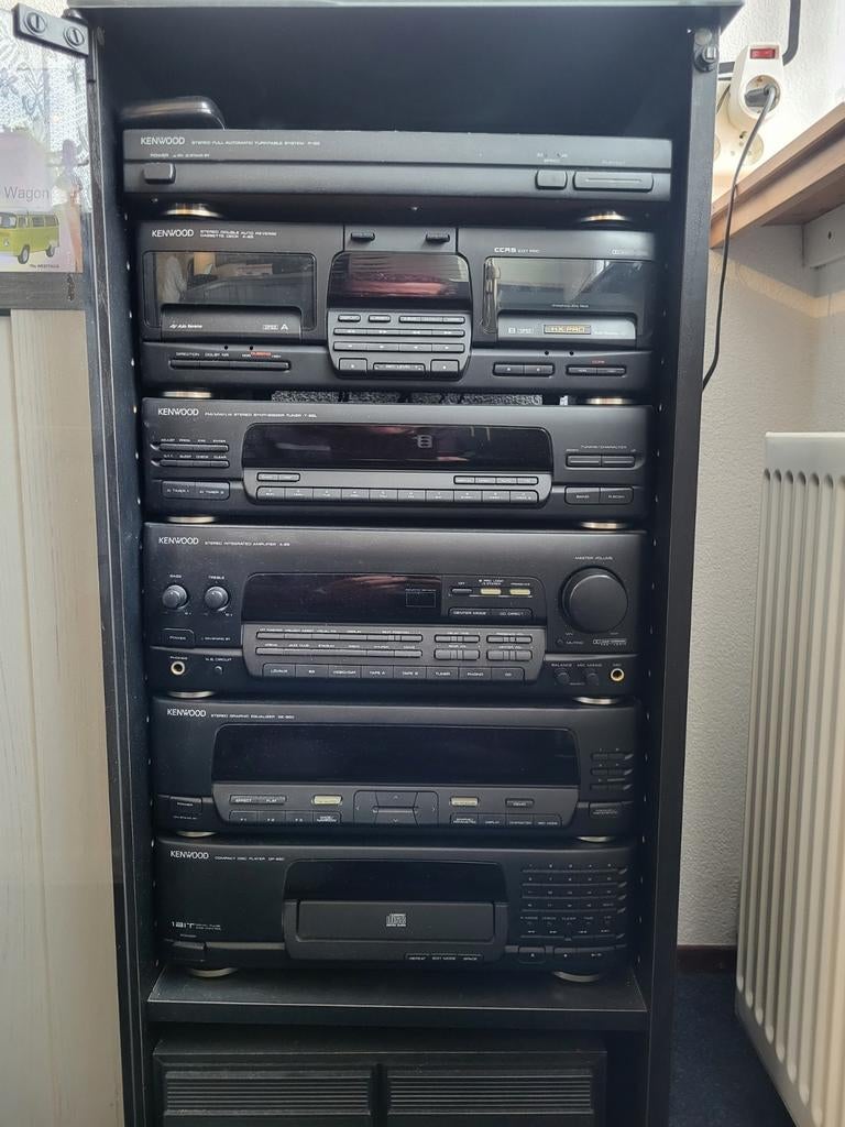 Kenwood Stereotoren met platenspeler en dubbel cassettedeck, Gebruikt, Tuner of Radio, Losse componenten, Ophalen