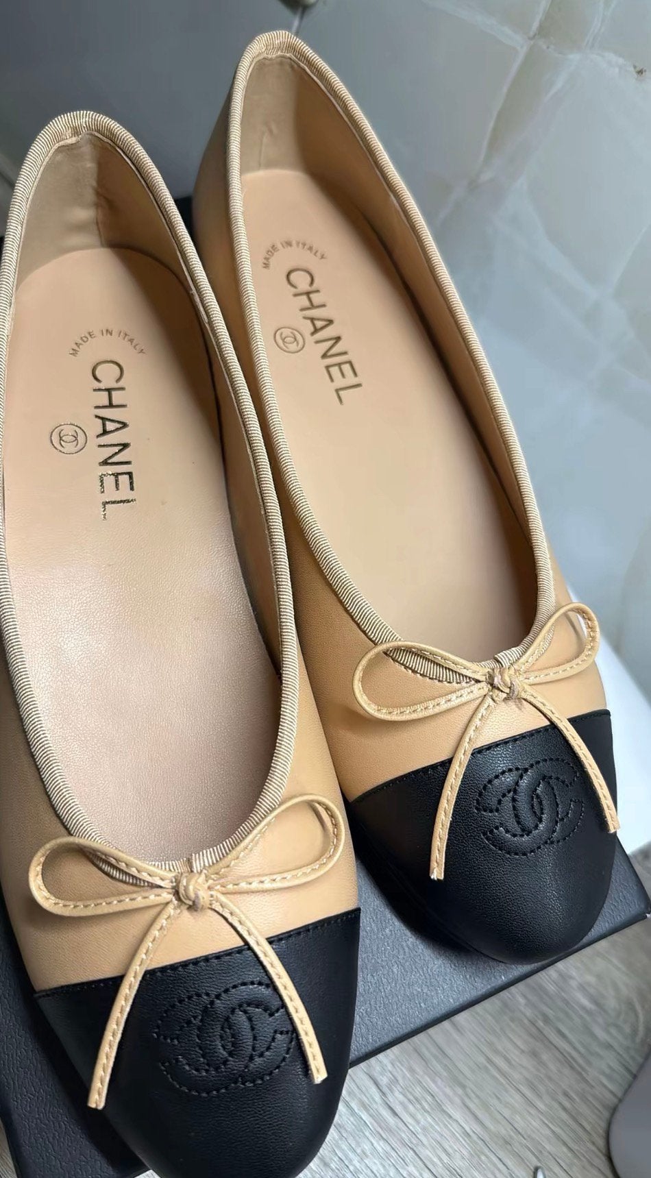 Chanel ballerinas, Ophalen, Zwart, Nieuw, Ballerina's