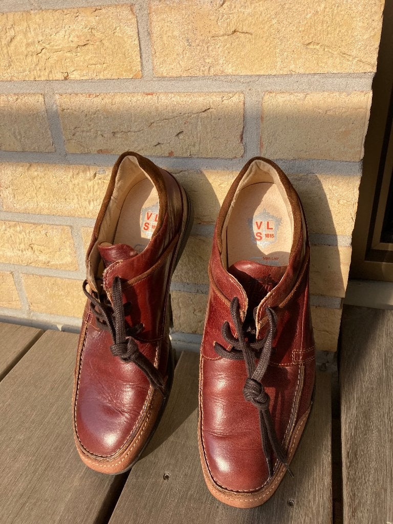 Van Lier schoenen, Ophalen of Verzenden, Zo goed als nieuw, Bruin, Veterschoenen