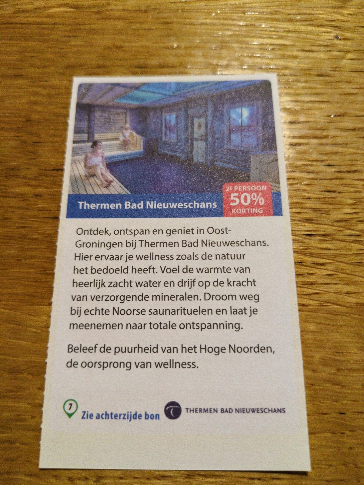 Kortingsbon voor Thermen Bad Nieuweschans, 50 % korting, Tickets en Kaartjes, Drie personen of meer, Kortingsbon, Spa of Sauna