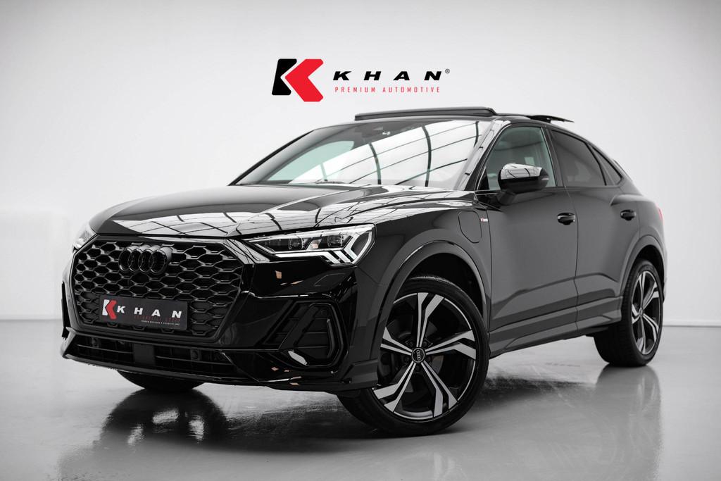 Audi Q3 Sportback 45 TFSI e Business Edition |Pano|Dodehoek|, Auto's, Stof, Gebruikt, Zwart, Hybride Elektrisch/Benzine