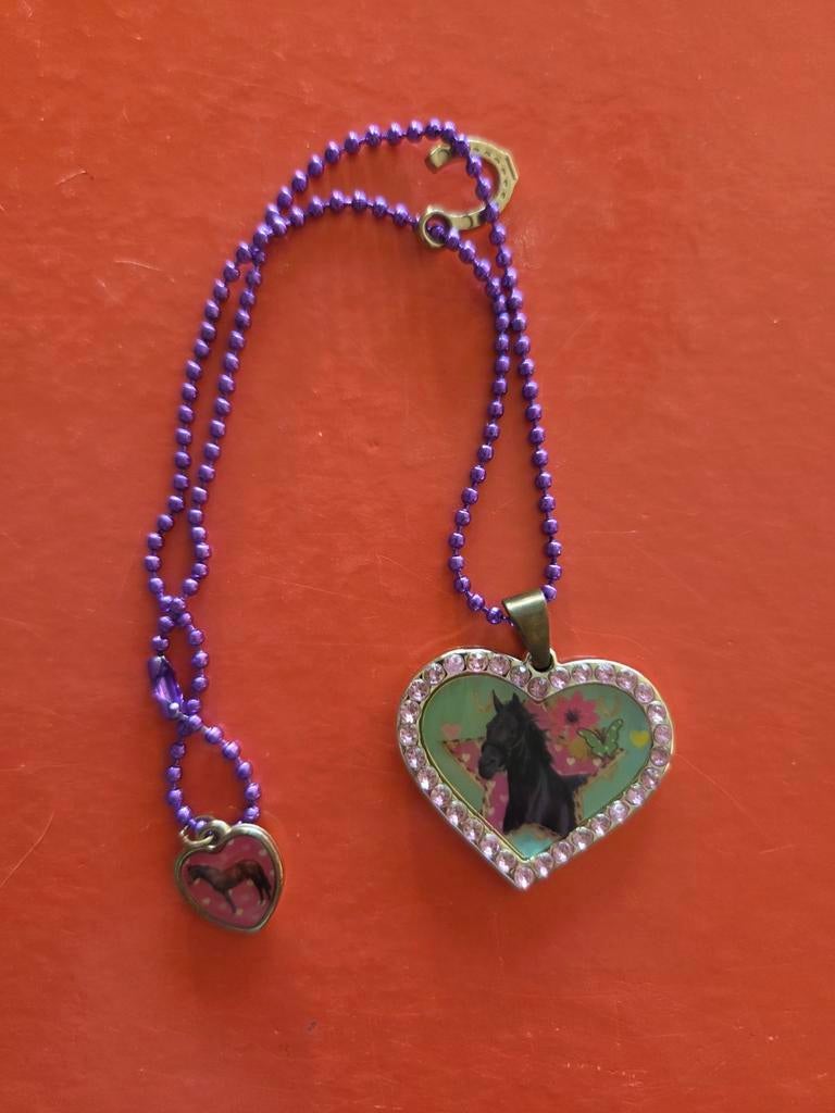 Ketting net paarden hangers, Sieraden, Tassen en Uiterlijk, Kettingen, Ophalen of Verzenden