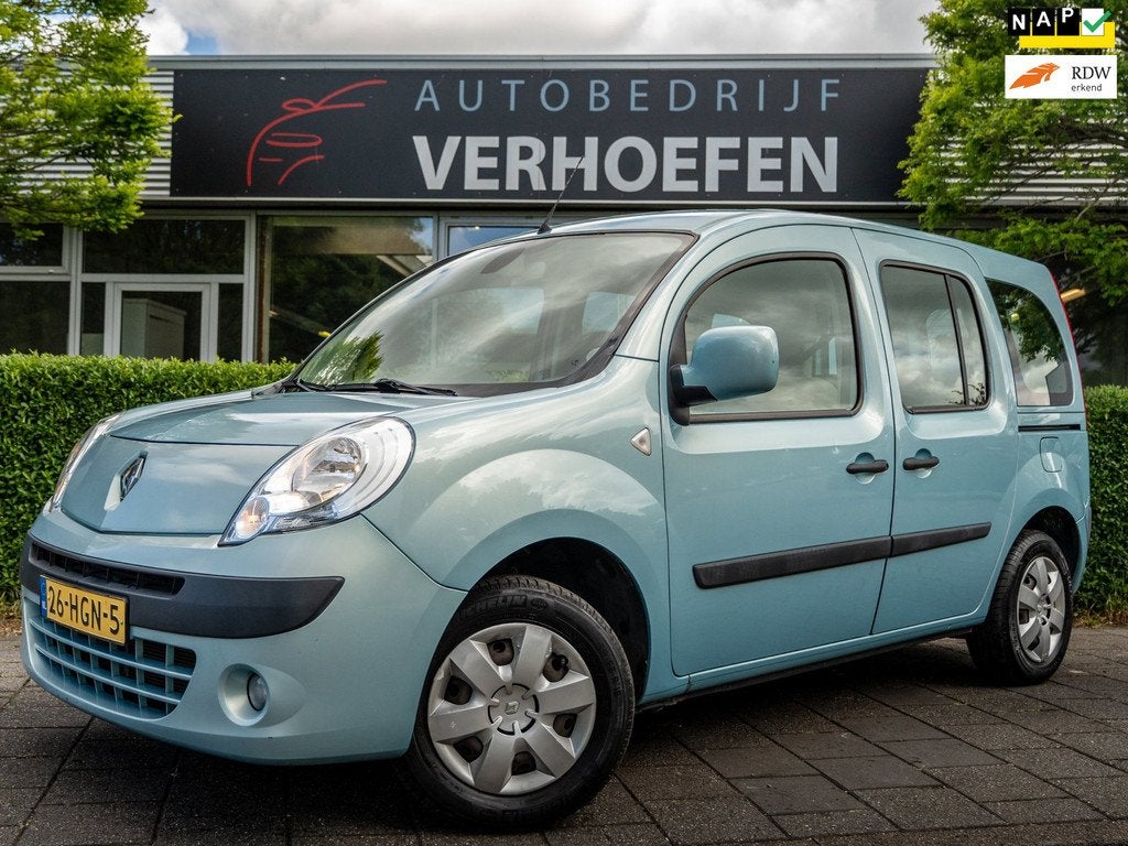Renault Kangoo Family 1.6-16V Expression - NIEUWE KOPPELING, Auto's, Gebruikt, Zwart, 4 cilinders, Blauw