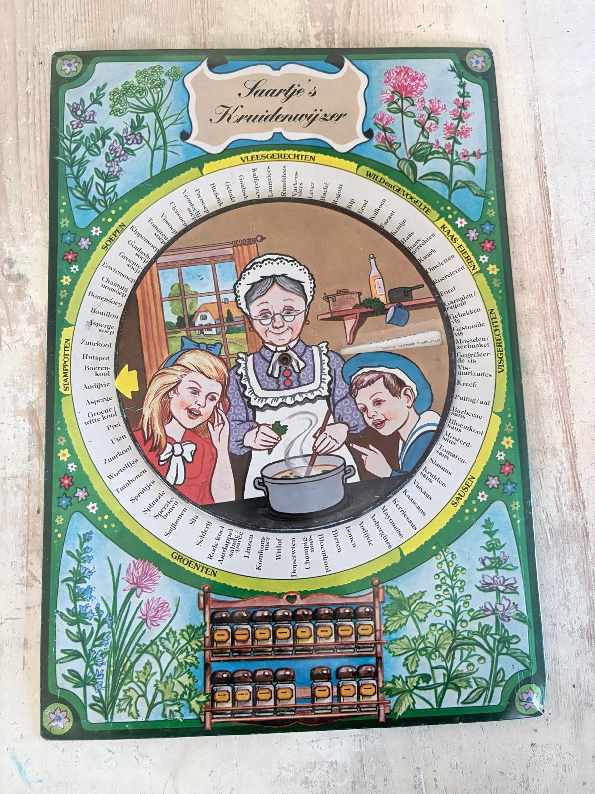 Vintage Saartje's Kruidenwijzer - Keuken Decoratie, Ophalen of Verzenden