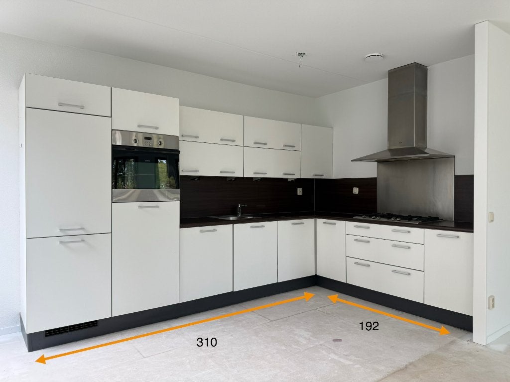 Complete keuken met apparatuur en spots, Ophalen, Gebruikt, Wit, Hoekkeuken