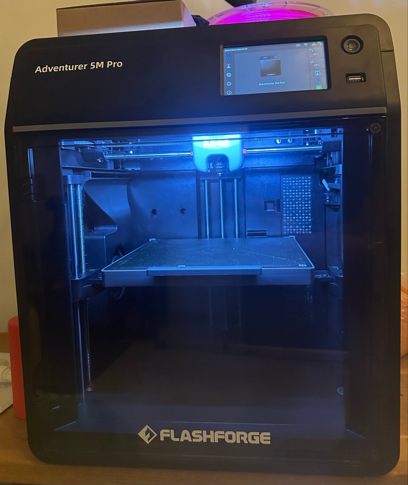 Flashforge AD5M Pro 3D-printer, Ingebouwde Wi-Fi, Ophalen of Verzenden, Zo goed als nieuw, Filament