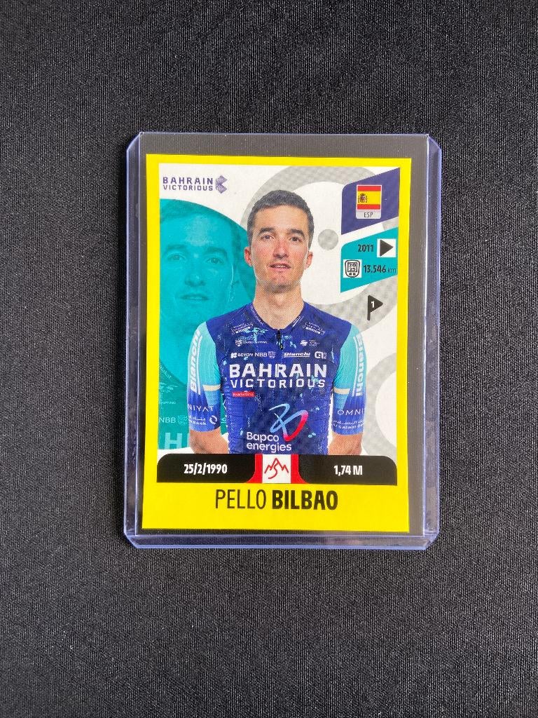 Pello Bilbao Panini Tour de France 2026 Sticker Bahrain, Verzenden, Zo goed als nieuw, Overige sporten, Poster, Plaatje of Sticker
