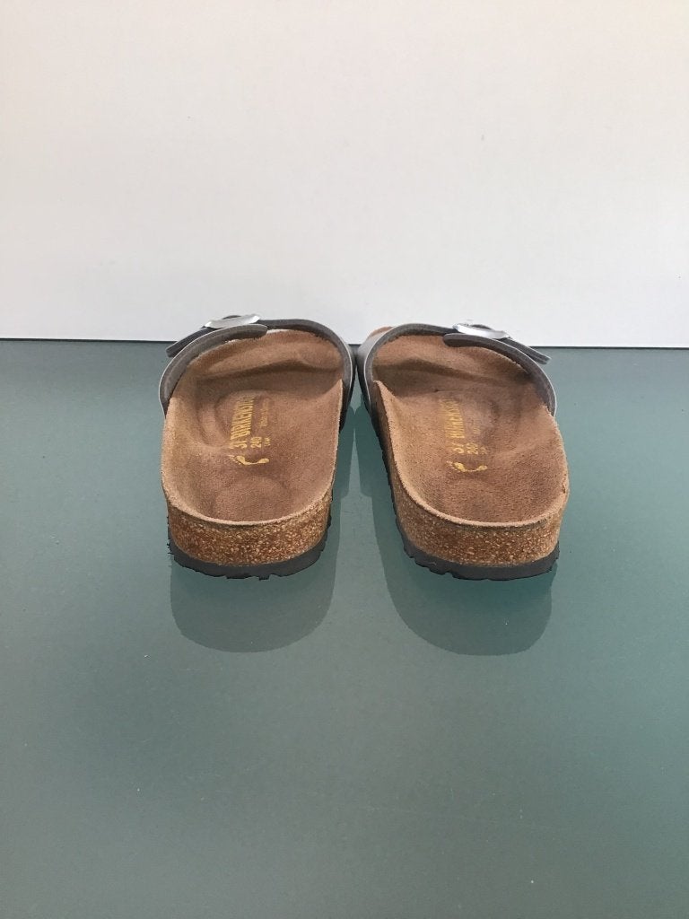 Birkenstock 37 | zilver | Madrid | Gratis verzenden, Slippers, Overige kleuren, Verzenden, Zo goed als nieuw