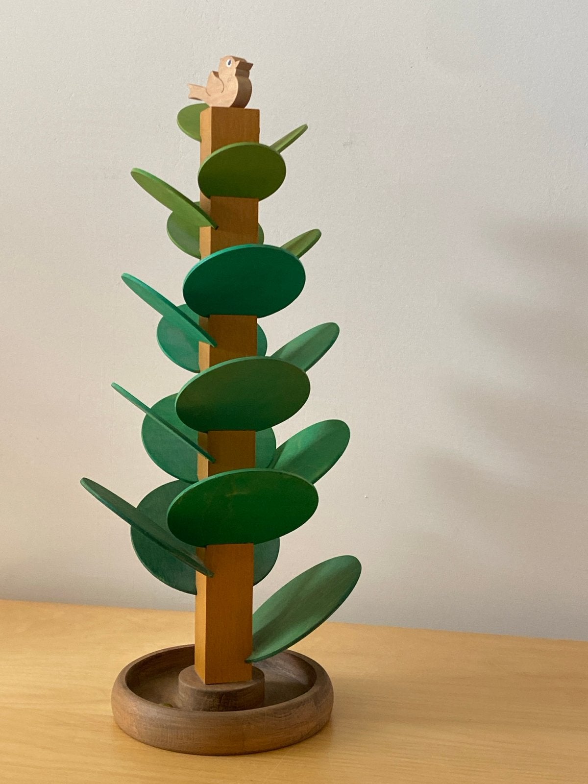 Houten knikkerspel boom met vogel - Educatief speelgoed, Ophalen of Verzenden, Zo goed als nieuw, Overige typen