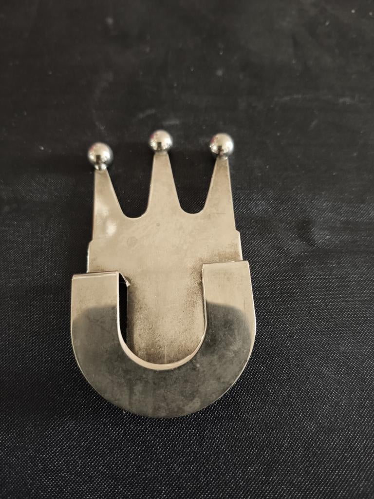 Metalen lepelhouder in kroonvorm, Ophalen of Verzenden, Gebruikt