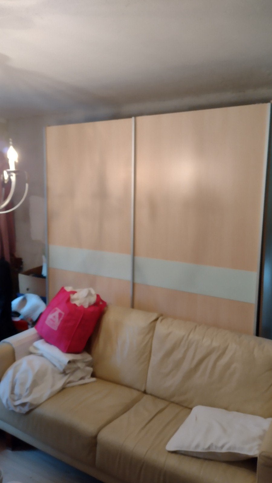 Grote kledingkast met schuifdeuren, 220x220 cm, Ophalen, Met deur(en), 200 cm of meer, Nieuw