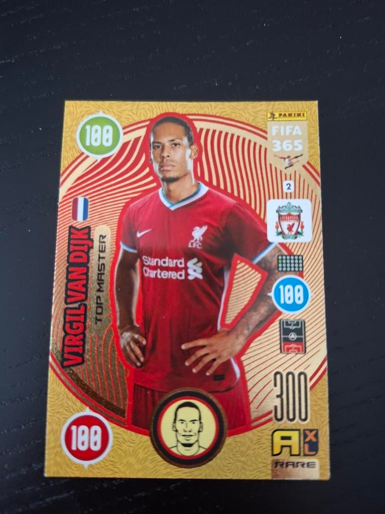 Virgil van Dijk Top Master FIFA 365 Adrenalyn XL kaart, Ophalen of Verzenden, Zo goed als nieuw, Buitenlandse clubs, Spelerskaart