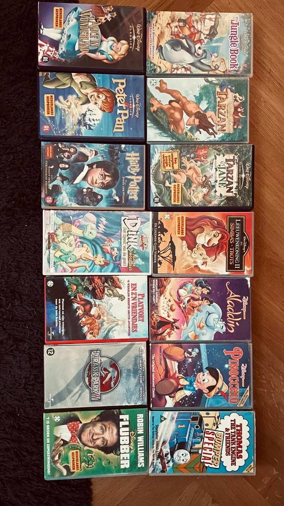 Videobanden Disney, Pippi Langkous, Harry Potter etc., Alle leeftijden, Ophalen, Gebruikt, Overige gebieden