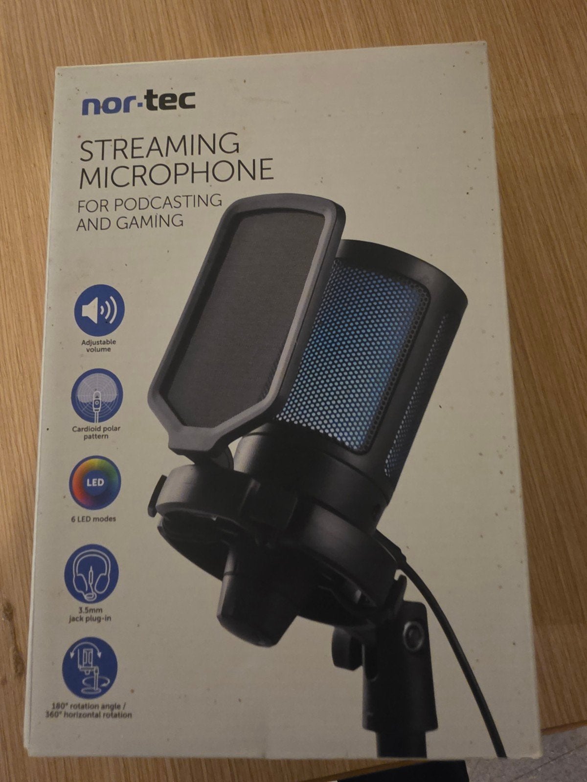 Nor-Tec Streaming Microfoon voor Podcasting en Gaming, Ophalen of Verzenden, Zo goed als nieuw, Studiomicrofoon