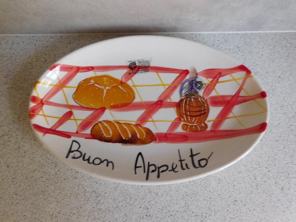Schaal 30x19 cm. Brood Buon Appetito 3Effen Bassano Italy, Huis en Inrichting, Keuken | Servies, Keramiek, Ophalen of Verzenden