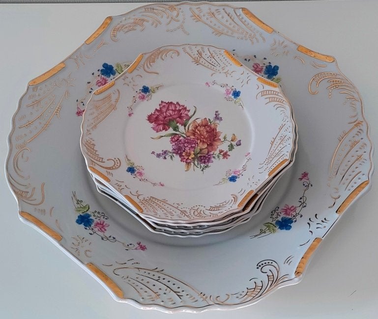 Vintage T.LIMOGES dessertservies, Ophalen of Verzenden
