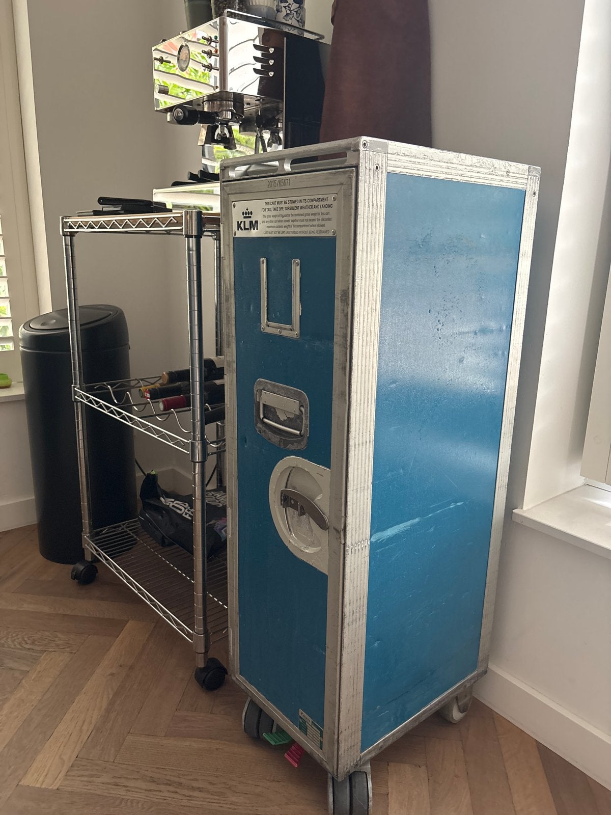 KLM Halfsize Trolley - Authentieke Vliegtuig Trolley, Ophalen, Gebruikt, Gebruiksvoorwerp