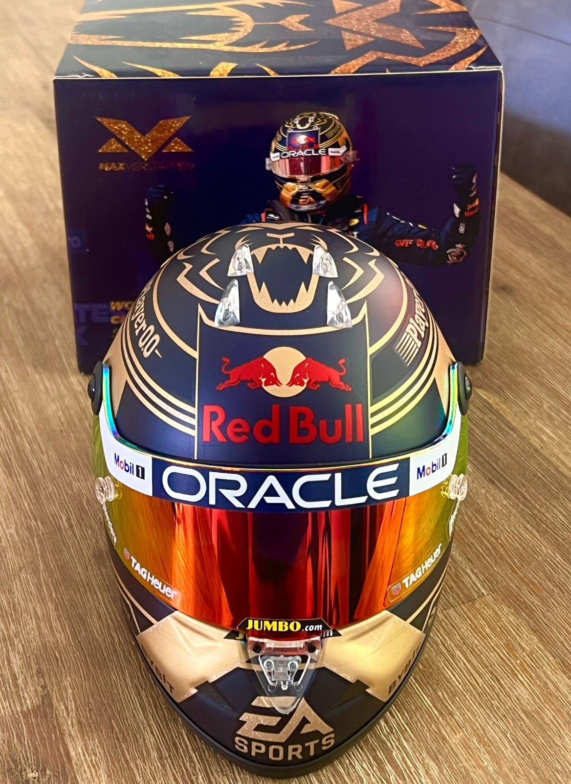 Max Verstappen 1:2 World Champion helm 2023, Verzamelen, Ophalen of Verzenden, Zo goed als nieuw, Formule 1