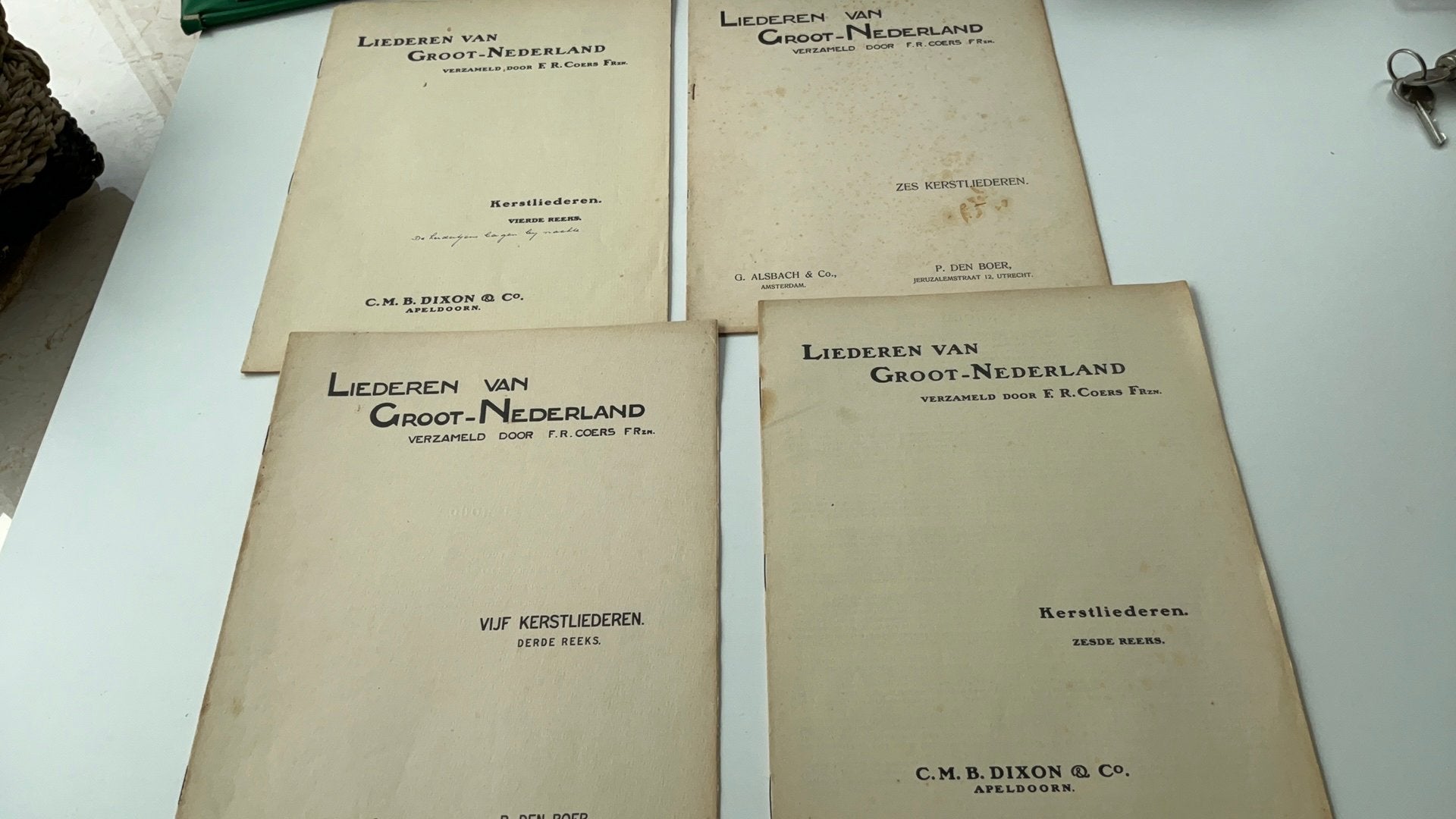 4 orgelboeken F.R. Coers Liederen van Groot- Nederland kerst, Ophalen of Verzenden, Gebruikt, Thema, Religie en Gospel