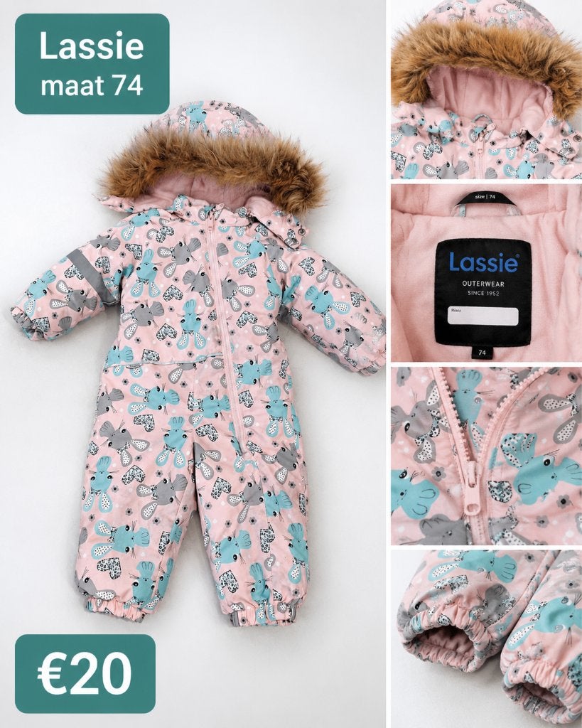 Lassie winteroverall maat 74 – warme sneeuwoverall, Ophalen of Verzenden, Zo goed als nieuw, Meisje, Jasje
