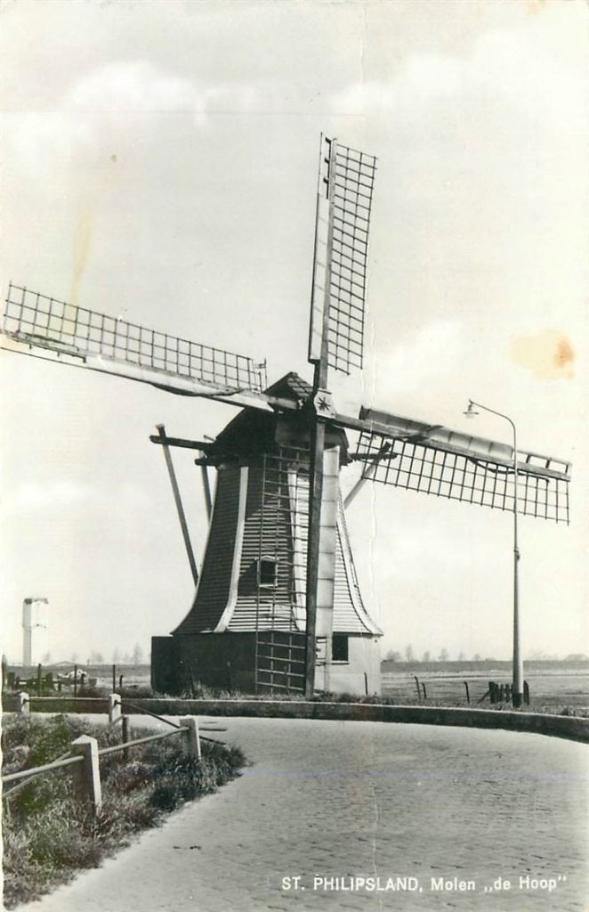 378-309-007 St Philipsland Molen de Hoop, Verzamelen, Ansichtkaarten | Nederland, Verzenden, Voor 1920, Zeeland