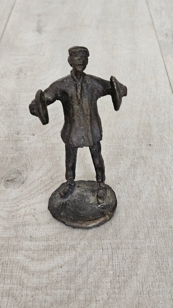Bronzen beeld muzikant 13,5 cm, Ophalen of Verzenden, Nieuw, Mens