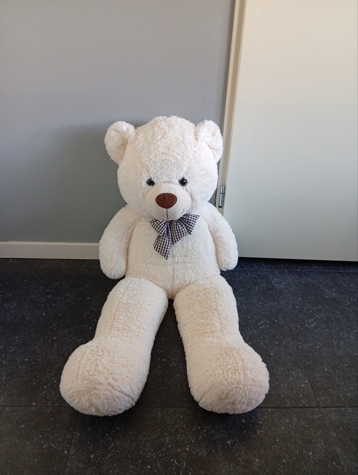 te koop grote knuffel beer +/- 1m baby kamer, Beer, Ophalen of Verzenden, Zo goed als nieuw, Wit