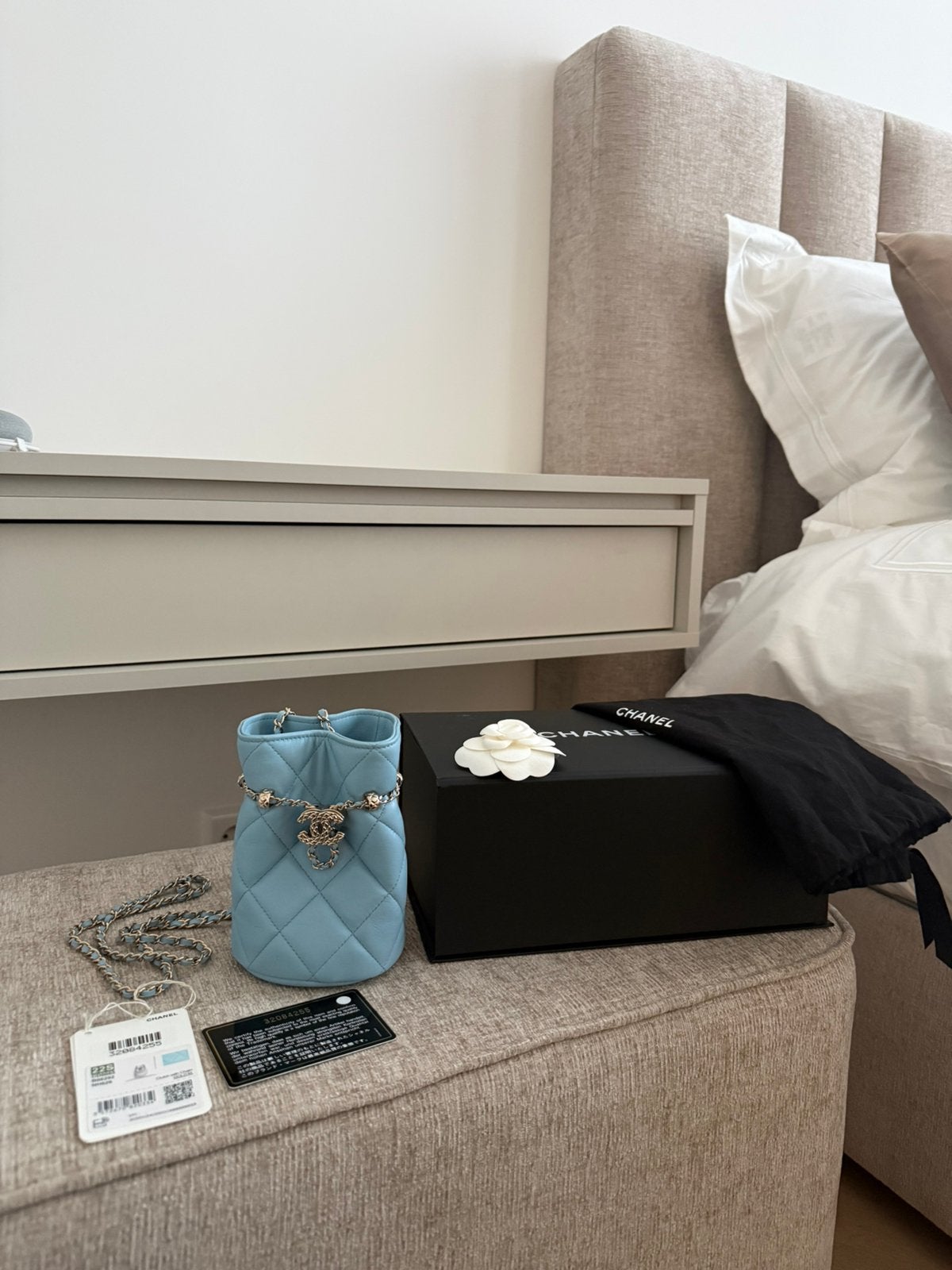 Mini Chanel Bucket bag baby blue