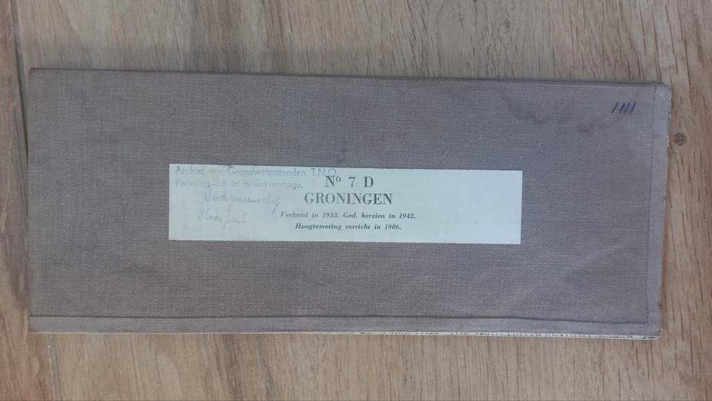 7D Groningen Haren Paterswolde Onnen Stafkaart uit 1953, Topografische Dienst Nederland, Ophalen of Verzenden, 1800 tot 2000, Nederland