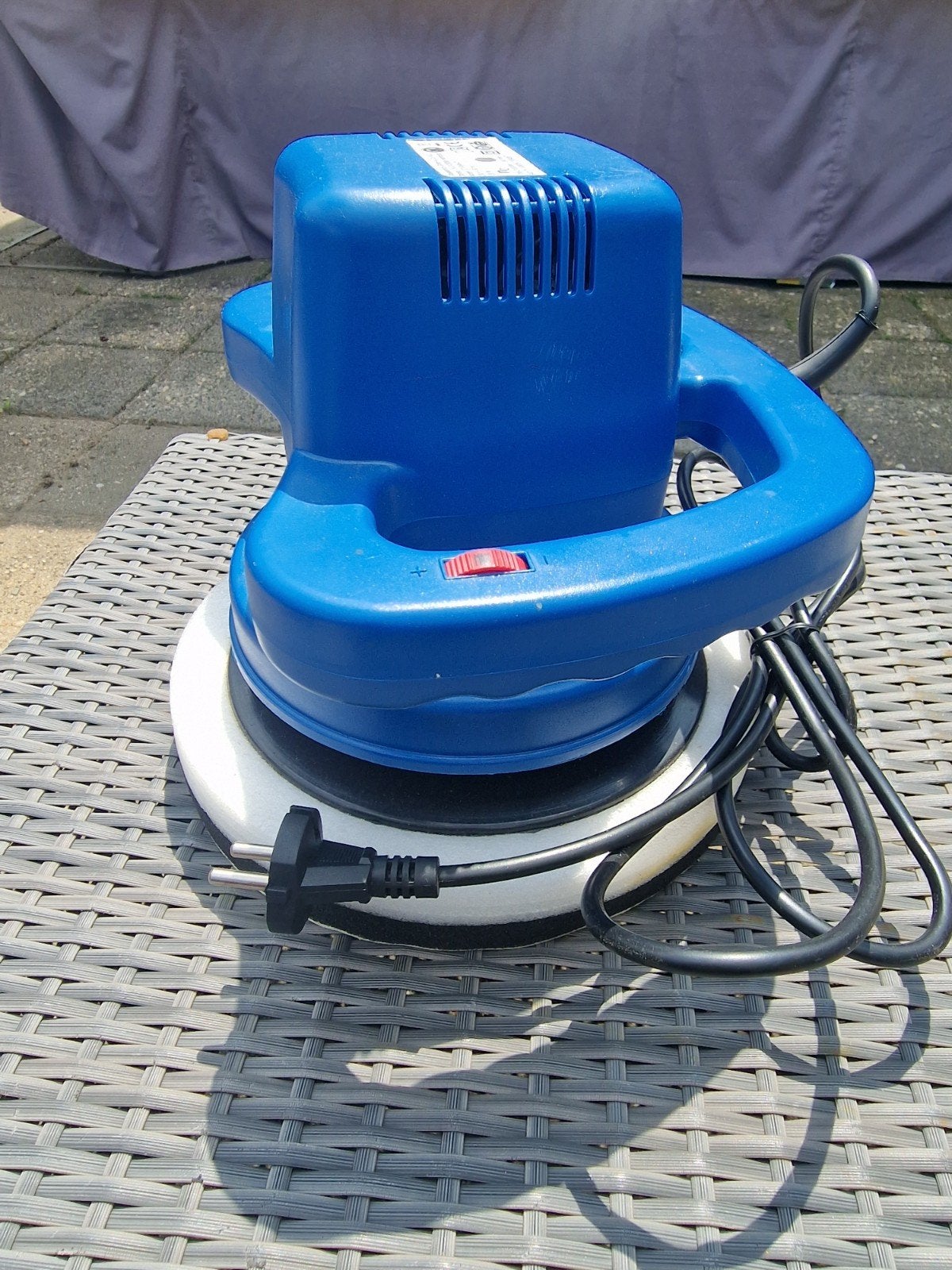 Blauwe polijstmachine voor auto of boot, Ophalen of Verzenden, Gebruikt