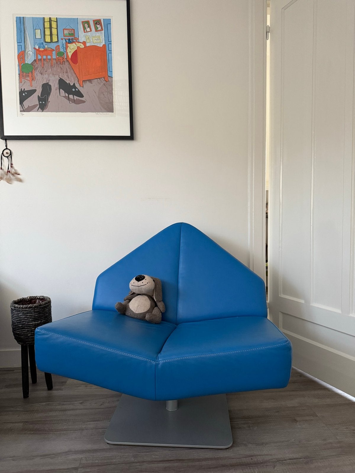 Leolux Fauteuil - Zo goed als nieuw, zware leder kwaliteit, Ophalen of Verzenden, Zo goed als nieuw, Leer, 75 tot 100 cm