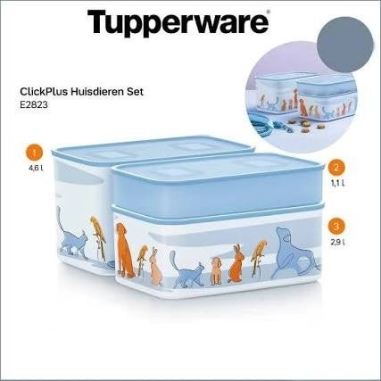 Nieuwe Tupperware ClickPlus Huisdieren Set E2823, Ophalen of Verzenden, Nieuw, Overige typen