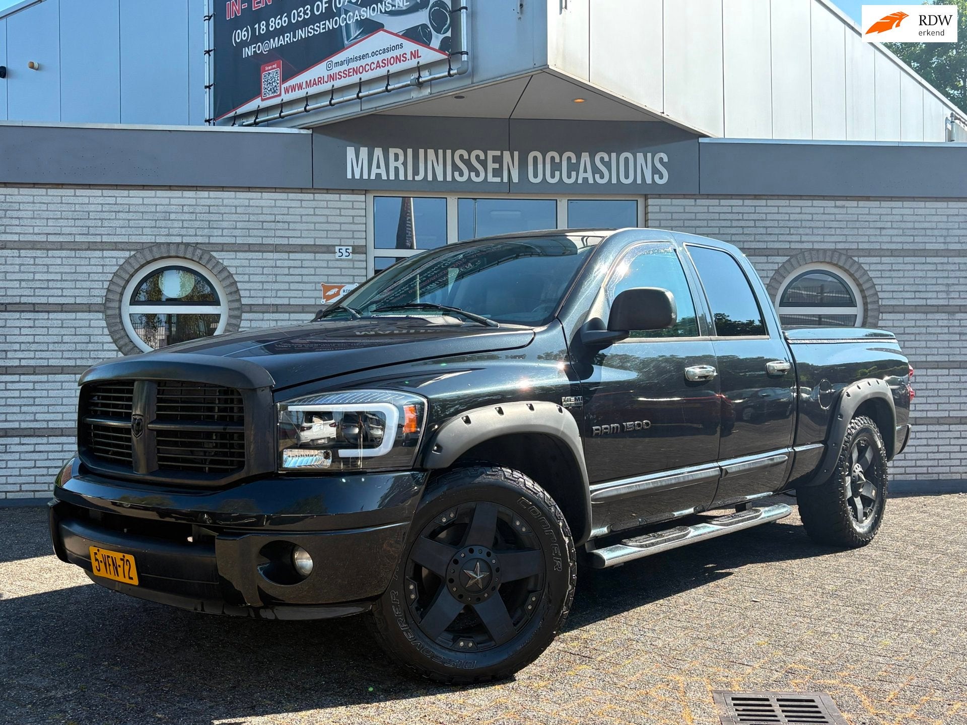 Dodge DODGE RAM 1500 5.7 Hemi V8|6-Pers|Custom|Marge, Auto's, Automaat, Gebruikt, 8 cilinders, Zwart
