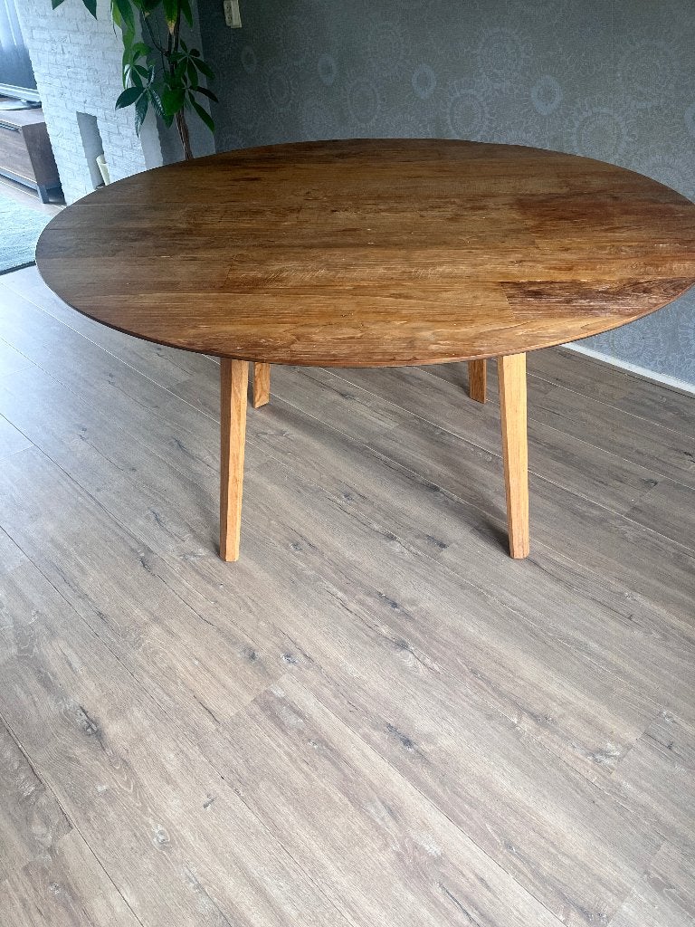 Ronde eettafel., Ophalen, Gebruikt, Rond, Landelijk of organisch modern