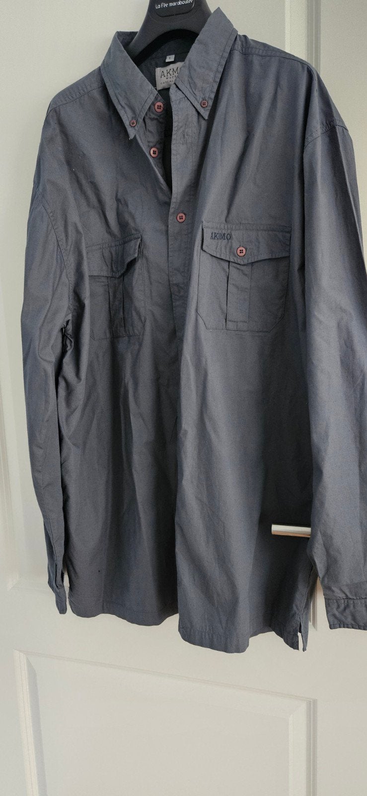 AKMO Works Casual Wear overhemd - Maat L, Ophalen of Verzenden, Zo goed als nieuw, Halswijdte 41/42 (L), AKMO Works