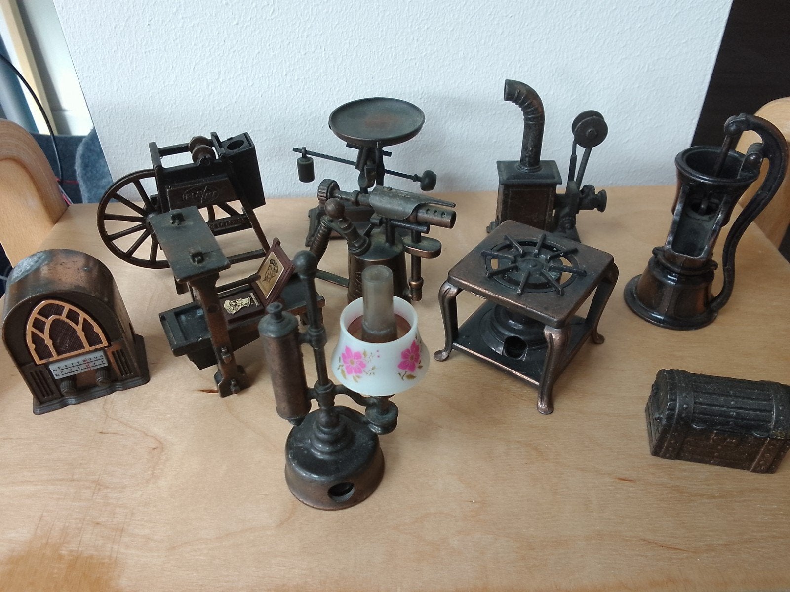 Play Me 10 stuks miniaturen puntenslijpers, metaal, vintage, Ophalen of Verzenden