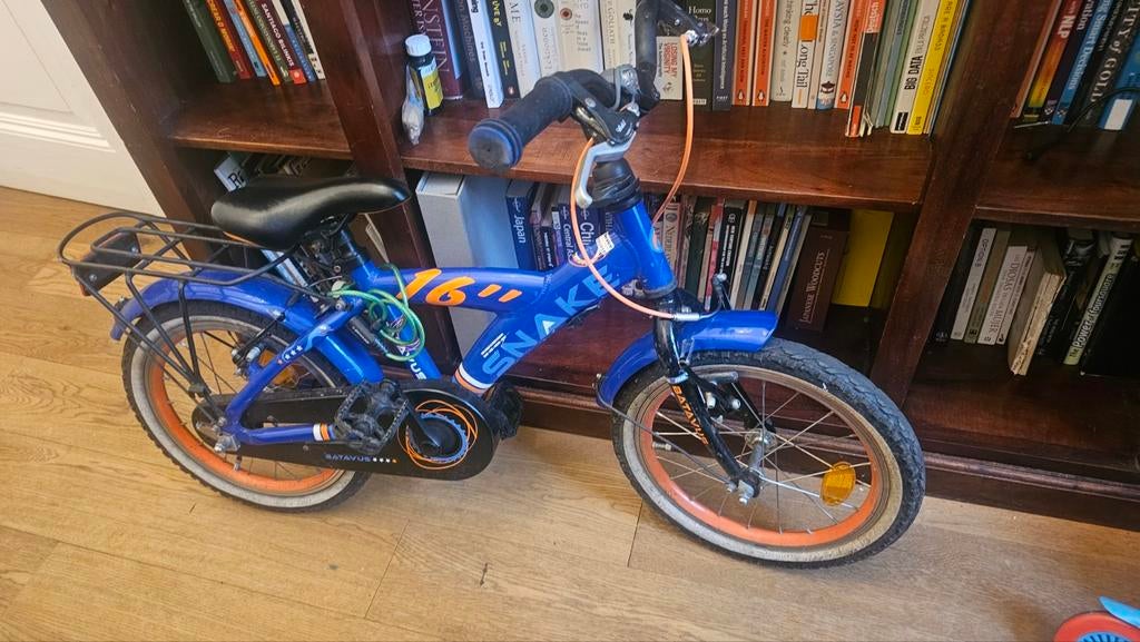 Batavus Snake 16 inch kinderfiets - Blauw, Fietsen en Brommers, Fietsen | Kinderfietsjes, Ophalen of Verzenden